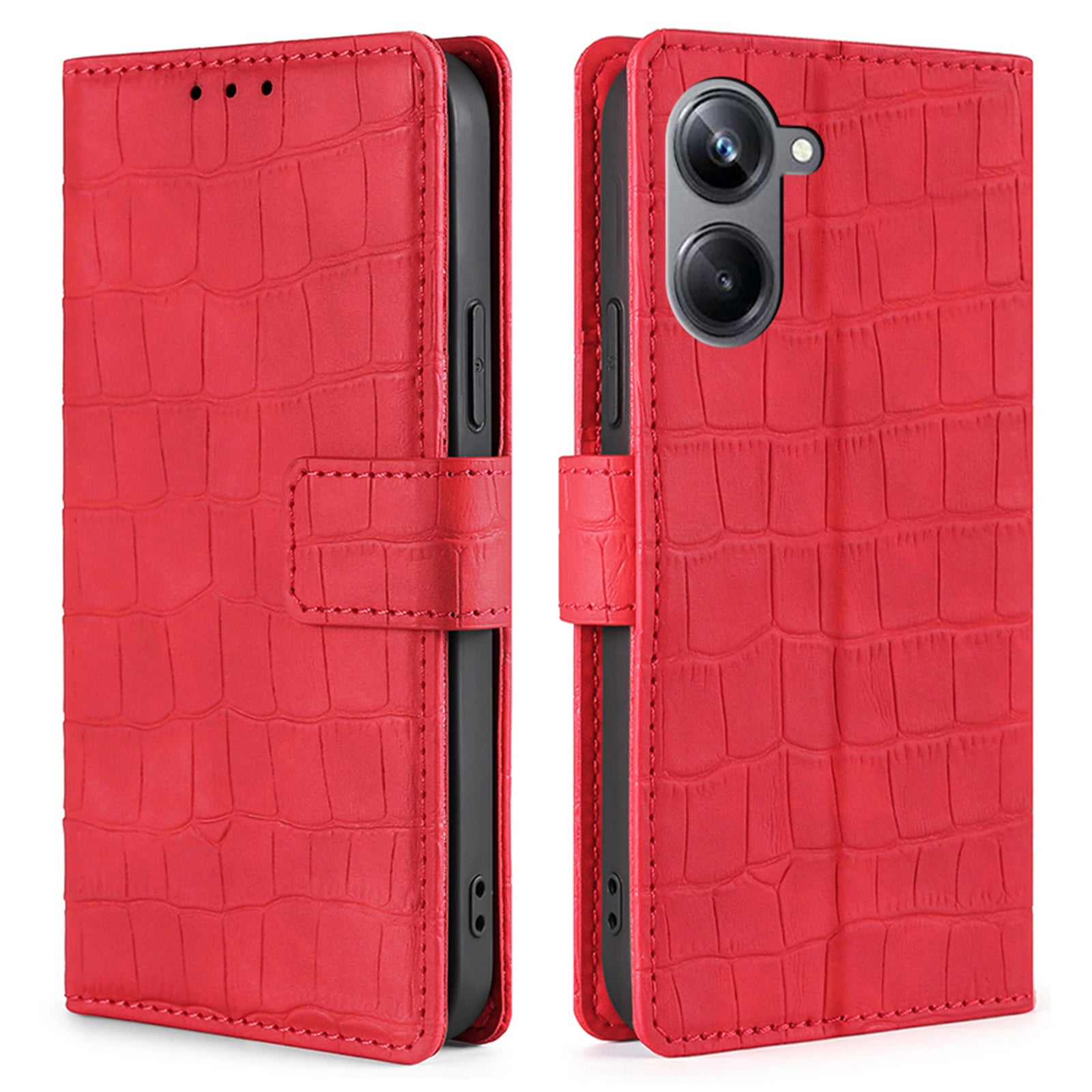 For Realme 10 Pro 5G Crocodile Texture Wallet Stand Skin-touch Feeling Phone Case Full Protection PU Leather Inner TPU Cover For Realme 10 Pro 5G Crocodile Texture Wallet Stand Skin-touch Feeling Phone Case Full Protection PU Leather Inner TPU Cover